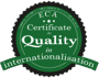Logo certificación internacional de calidad ECA 